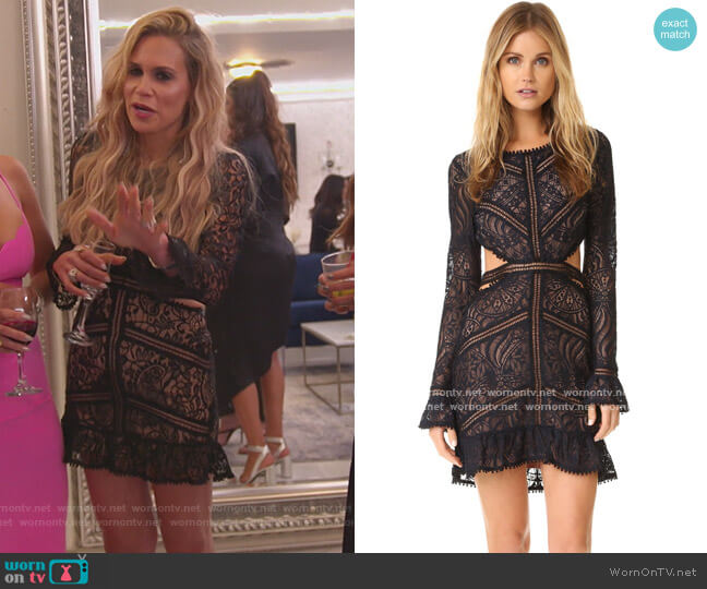 For Love and Lemons Emerie Cutout Dress worn by Jackie Goldschneider on The Real Housewives of New Jersey