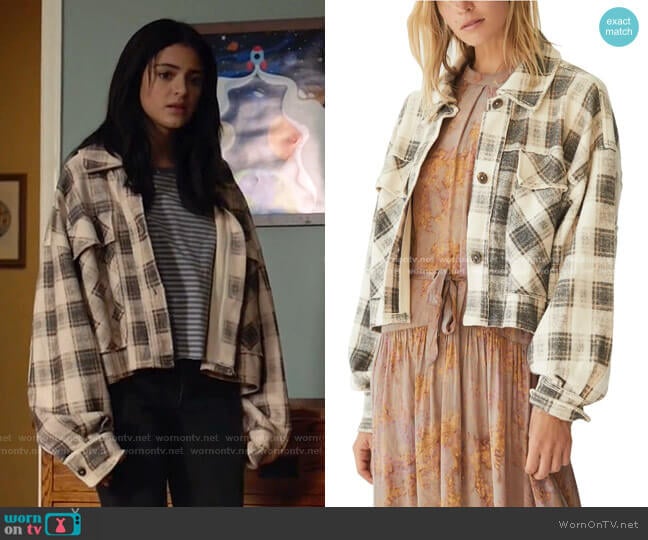 Free People James Plaid Jacket worn by Olive Stone (Luna Blaise) on Manifest