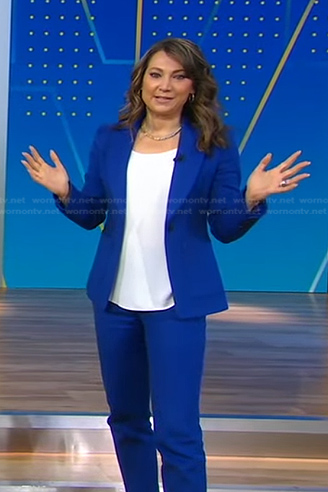 Ginger’s blue suit on Good Morning America