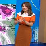 Ginger’s colorblock short sleeve sweater on Good Morning America