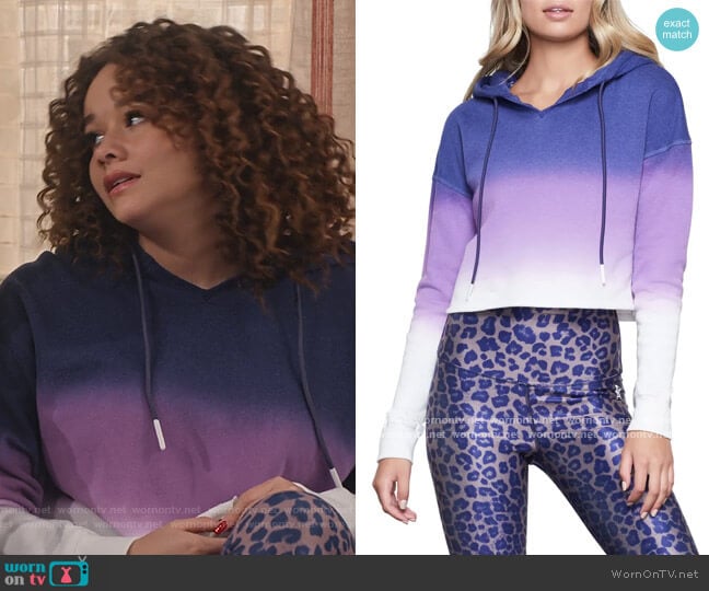 Good American Ombré Crop Hoodie worn by Jade (Talia Jackson) on Family Reunion