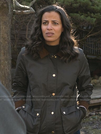Grace’s brown utility jacket on Manifest