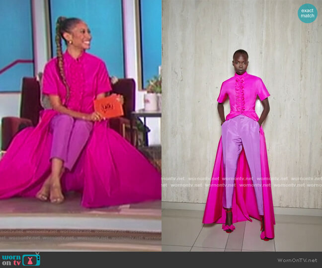 Greta Constantine 2021 Spring Collection worn by Elaine Welteroth on The Talk