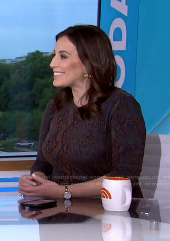 Hallie Jackson’s snake print dress on Today