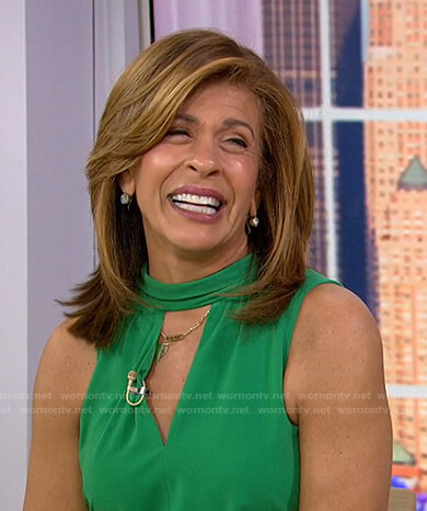 Hoda’s green keyhole jumpsuit on Today