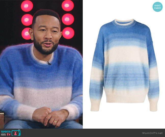 Isabel Marant Drussellh Ombre Stripe Sweater worn by John Legend on The Voice