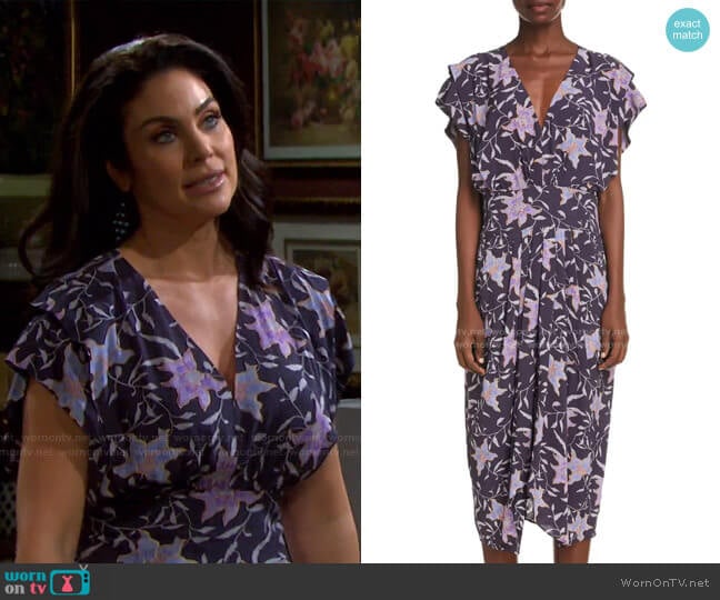 Isabel Marant Omeya Floral Dress worn by Chloe Lane (Nadia Bjorlin) on Days of our Lives