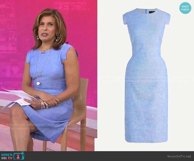 J. Crew Resume Dress in Stretch Linen worn by Hoda Kotb on Today