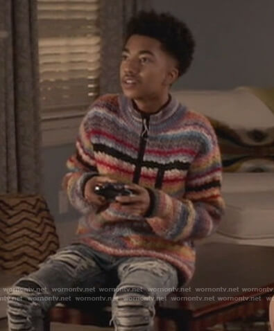 Jack’s stripe knitted sweater on Black-ish