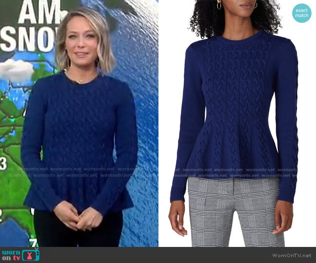 Jason Wu Collective Peplum Sweater worn by Dylan Dreyer on Today