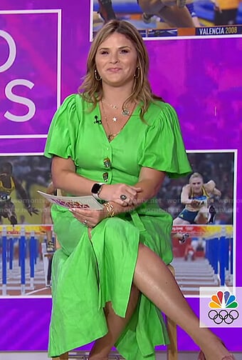 Jenna’s green puff sleeve dress on Today
