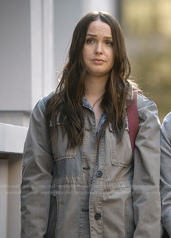 Jo’s green utility jacket on Greys Anatomy