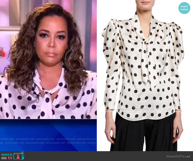 Johanna Ortiz The Big Dream Polka Dot Shirt worn by Sunny Hostin on The View