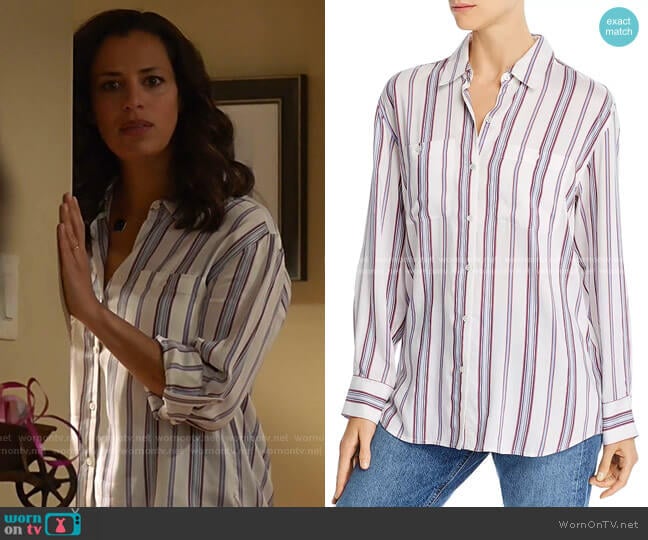 Joie Lidelle Striped Shirt worn by Grace Stone (Athena Karkanis) on Manifest