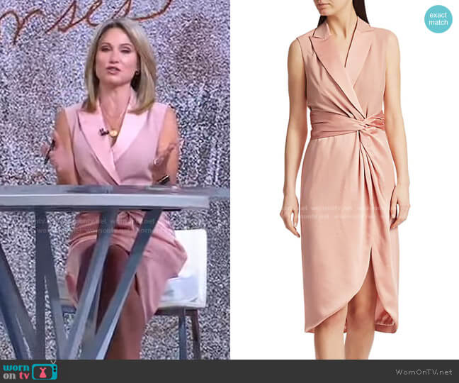 Jonathan Simkhai Luxe Combo Twist Blazer Dress worn by Amy Robach on Good Morning America