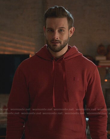 Josh’s red hoodie on Younger