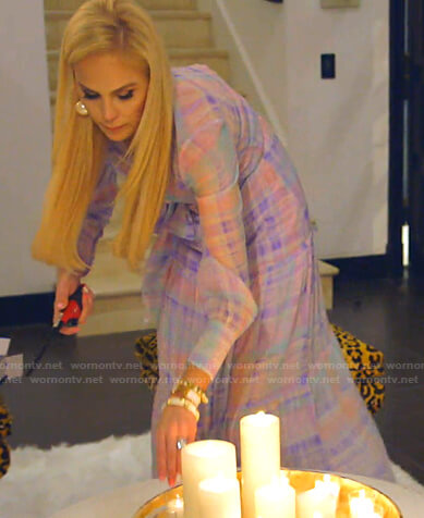 Kameron’s plaid maxi shirtdress on The Real Housewives of Dallas