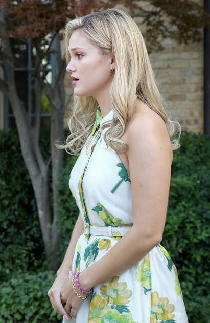 Kate’s floral halter neck shirtdress on Cruel Summer