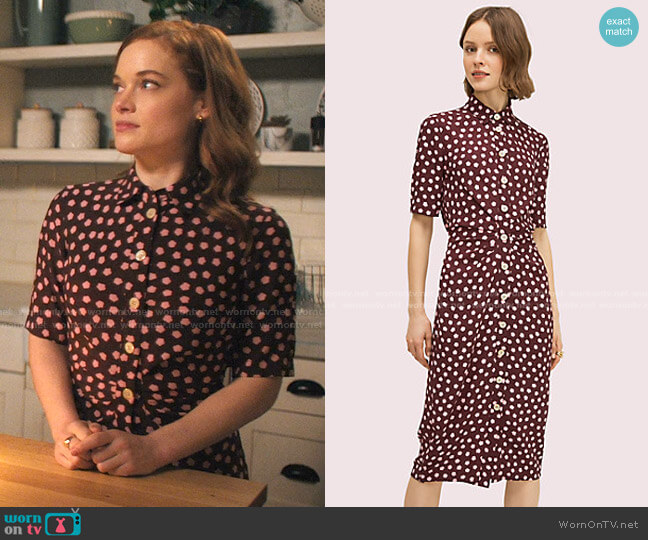 Kate Spade Cloud Dot Shirtdress worn by Zoey Clarke (Jane Levy) on Zoeys Extraordinary Playlist
