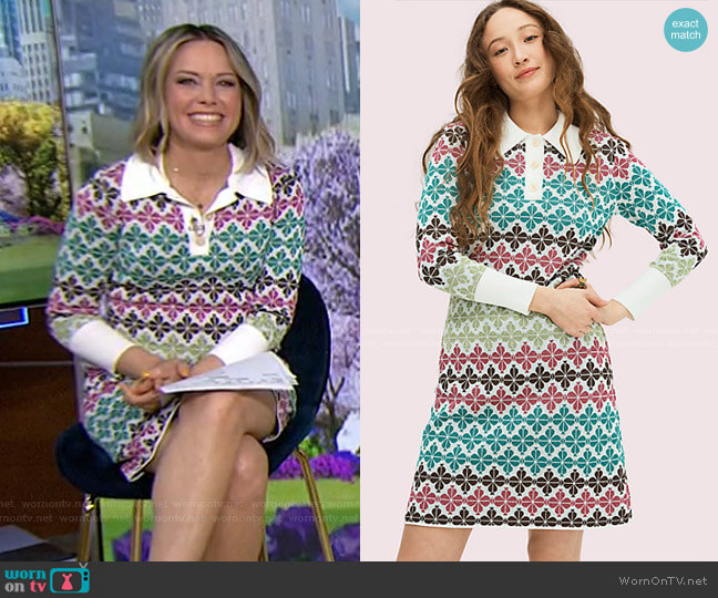 Kate Spade Spade Flower Sweater Dress worn by Dylan Dreyer on Today