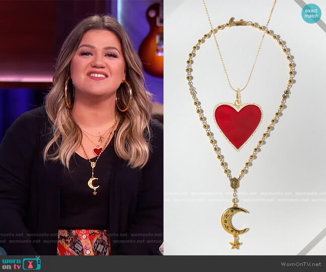 Vanessa Mooney The Avril Necklace worn by Kelly Clarkson on The Kelly Clarkson Show