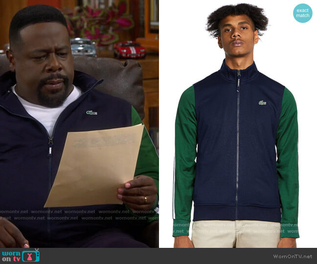Lacoste Pique Track Jacket worn by Calvin (Cedric The Entertainer) on The Neighborhood
