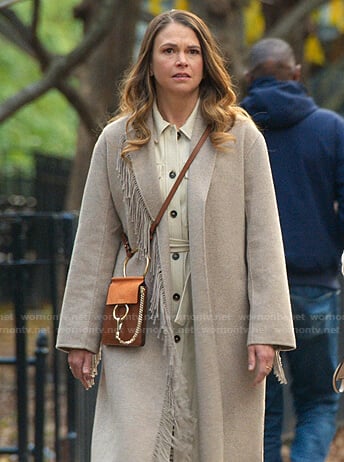 Liza’s fringed coat on Younger