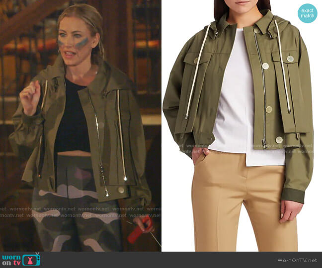 Loewe Hooded Military Cropped Jacket worn by Stephanie Hollman on The Real Housewives of Dallas