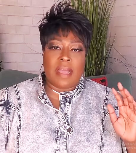 Loni’s denim mini dress on The Real