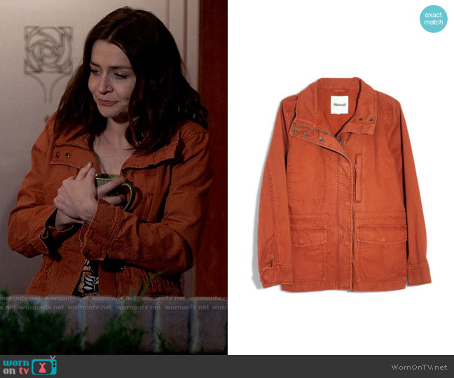 Madewell Passage Jacket worn by Amelia Shepherd (Caterina Scorsone) on Greys Anatomy