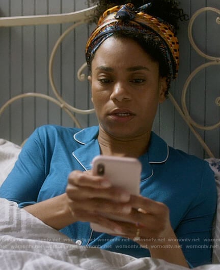 Maggie’s blue pajamas on Greys Anatomy