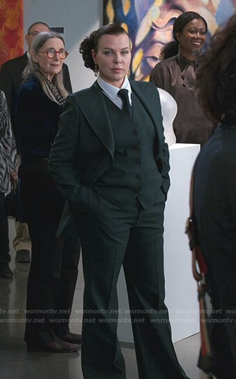 Maggie’s green suit and vest on Younger