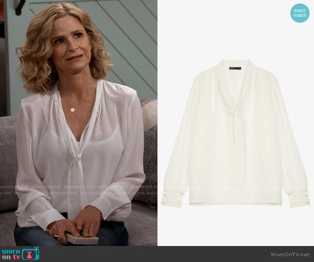 Maje Loie Top worn by Jean Raines (Kyra Sedgwick) on Call Your Mother