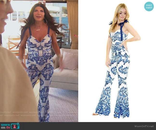 Margaret Josephs Santorini Tie Tank worn by Teresa Giudice on The Real Housewives of New Jersey