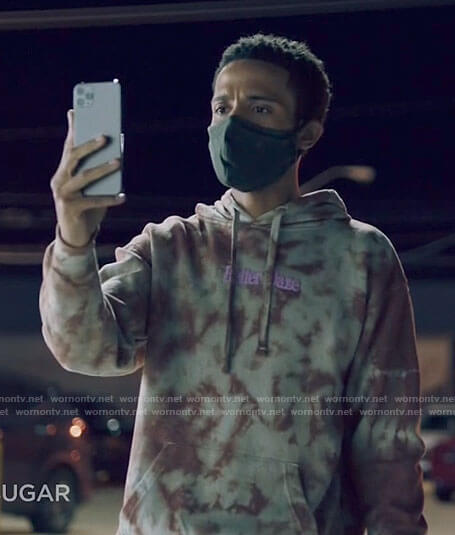 Micah’s tie dye Better Daze hoodie on Queen Sugar