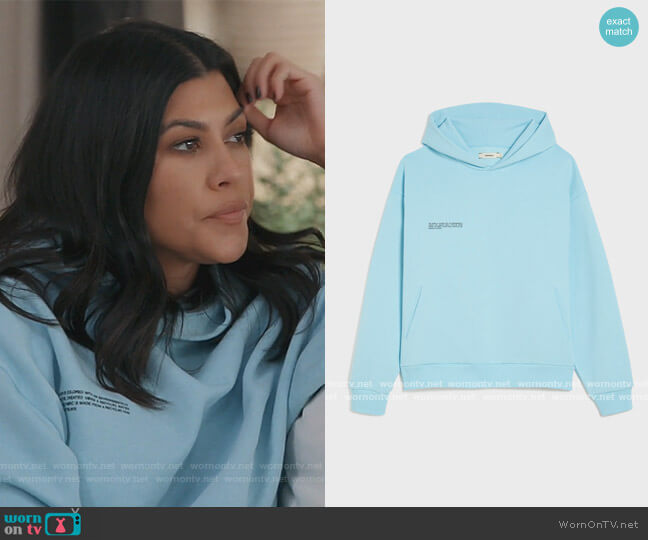 Pangaia 365 Heavyweight hoodie worn by Kourtney Kardashian on Keeping Up with the Kardashians