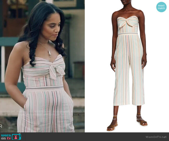 Parker Bohemia Strapless Jumpsuit worn by Darla (Bianca Lawson) on Queen Sugar