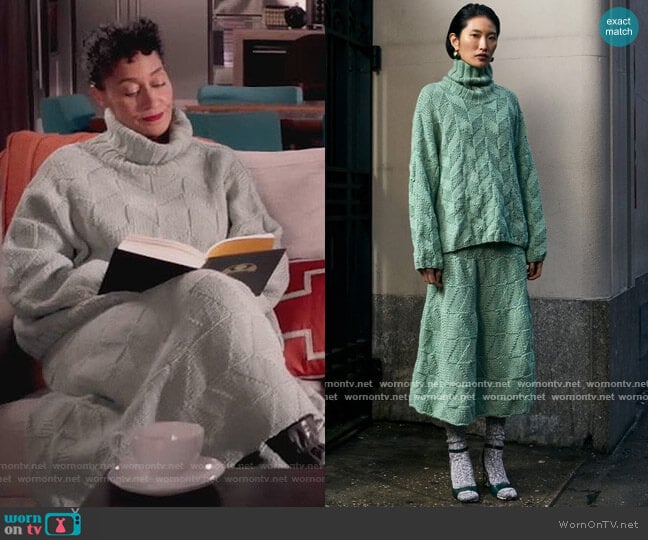 Rachel Comey Misura Sweater worn by Rainbow Johnson (Tracee Ellis Ross) on Black-ish