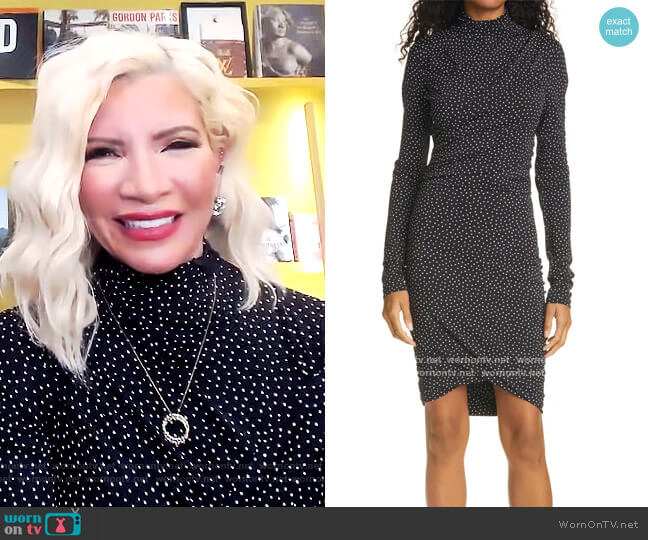 Rag & Bone Koda Dotted Long-Sleeve Turtleneck Dress