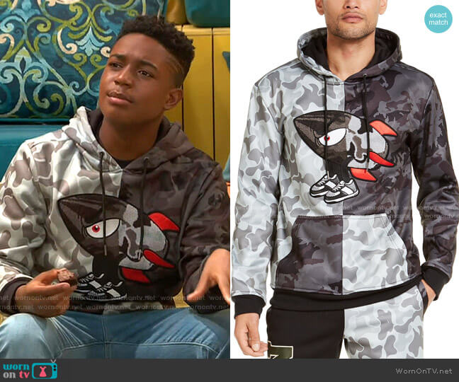 Reason Dark Rocket Hoodie worn by Booker Baxter (Issac Ryan Brown) on Ravens Home