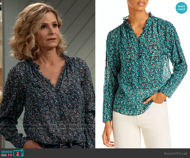 Rebecca Taylor Climbing Roses Top worn by Jean Raines (Kyra Sedgwick) on Call Your Mother