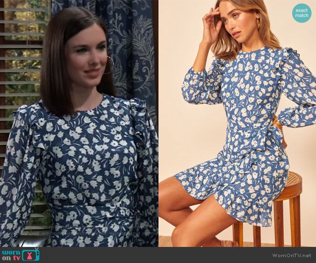 Reformation Quest Dress worn by Willow Tait (Katelyn MacMullen) on General Hospital