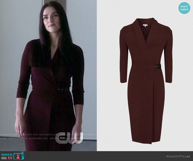 Reiss Luisa Dress in Berry worn by Lena Luthor (Katie McGrath) on Supergirl