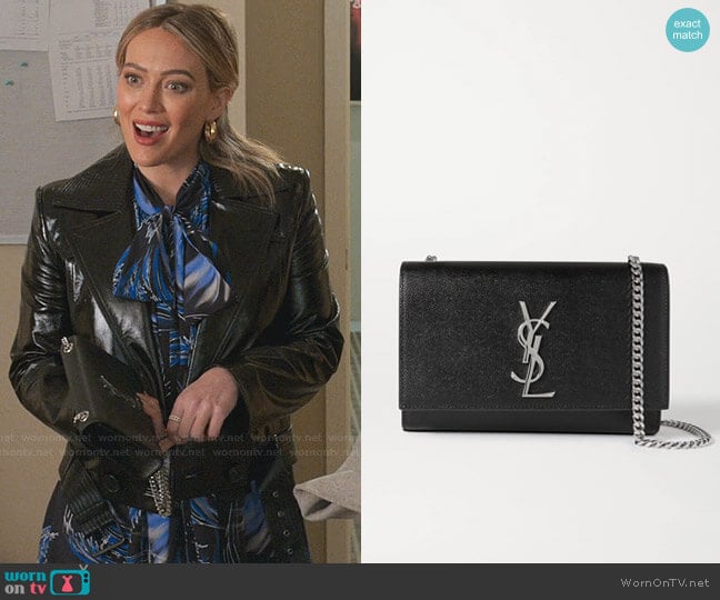 Saint Laurent Kate Shoulder Bag worn by Kelsey Peters (Hilary Duff) on Younger
