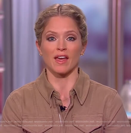 Sara’s khaki denim jumpsuit on The View