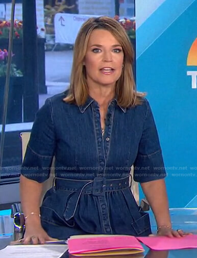 Savannah’s belted denim dress on Today