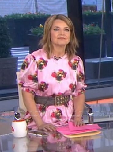 Savannah’s pink floral dress on Today