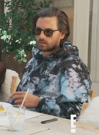 Scott’s tie dye hoodie on Keeping Up with the Kardashians