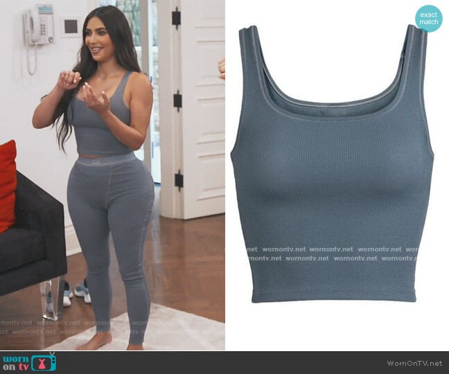 Skims Cotton Rib Tank worn by Kim Kardashian on Keeping Up with the Kardashians