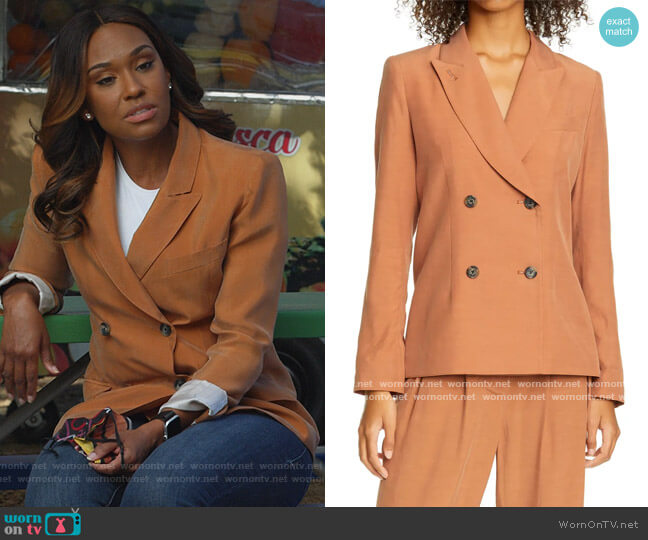 Smythe Double Breasted Blazer worn by Rachel Audubon (Michelle Bathe) on All Rise